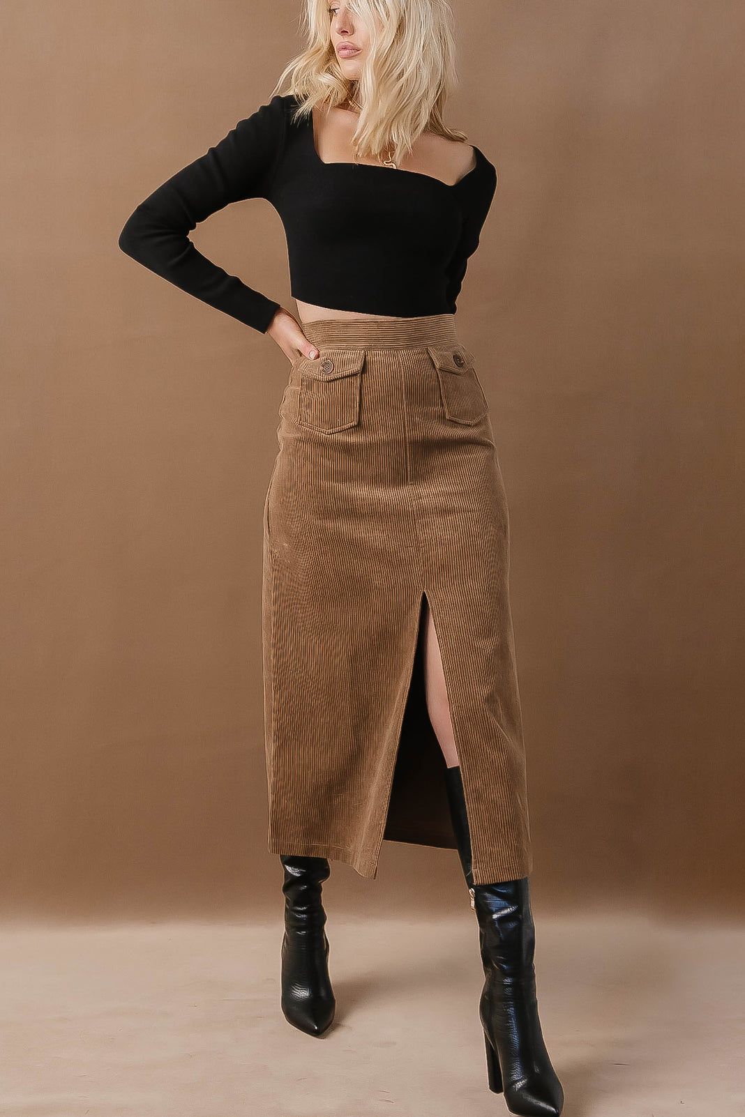 NINETTE - BROWN, Trousers & Shorts