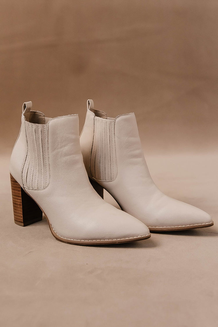 Finley Heeled Boots in Taupe - FINAL SALE