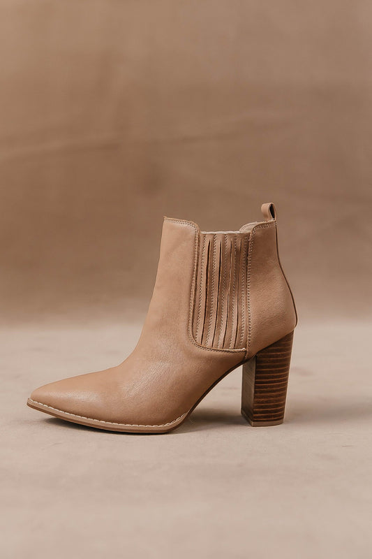 nude boots with pointed toe