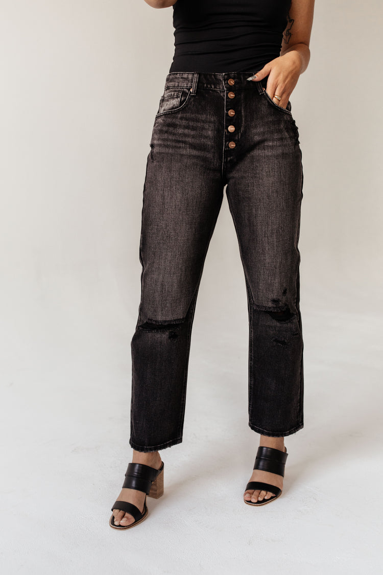 Bentley Distressed Straight Leg Denim- FINAL SALE