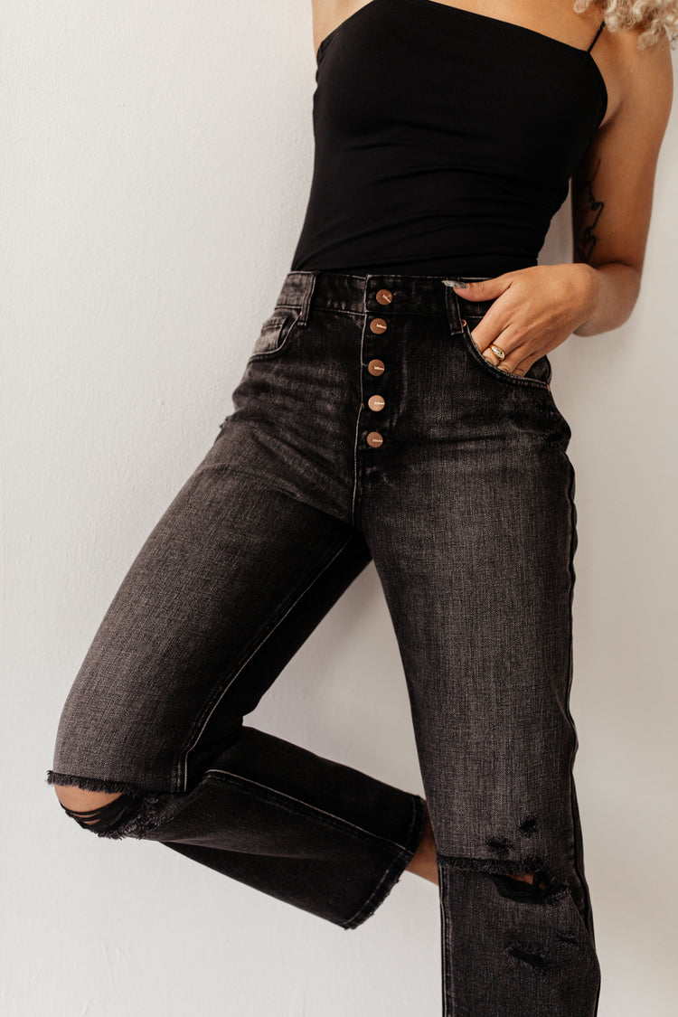 Bentley Distressed Straight Leg Denim- FINAL SALE