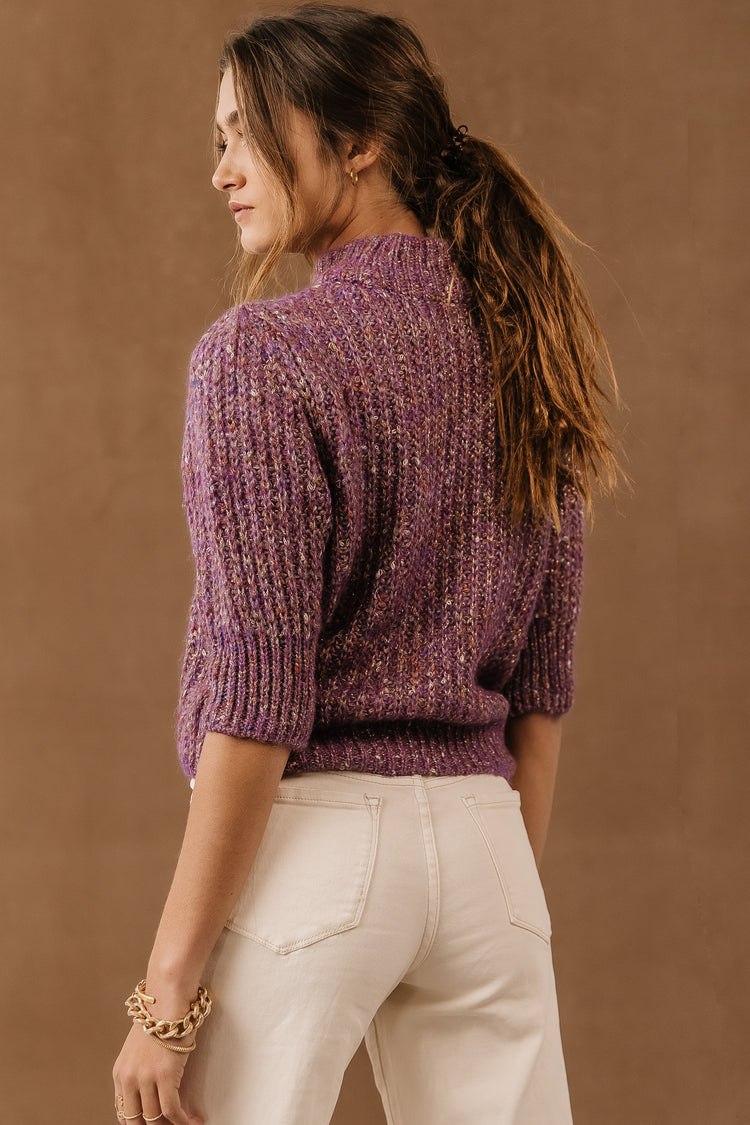 Vero Moda Brie Short Sleeve Sweater in Purple - FINAL SALE