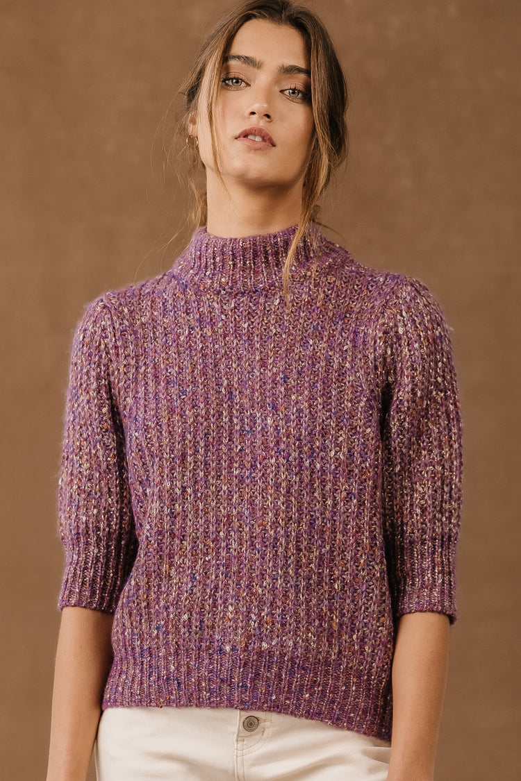 Vero Moda Brie Short Sleeve Sweater in Purple - FINAL SALE