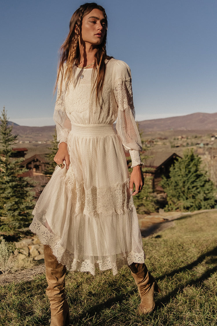 Lilith Midi Dress in Ivory - FINAL SALE
