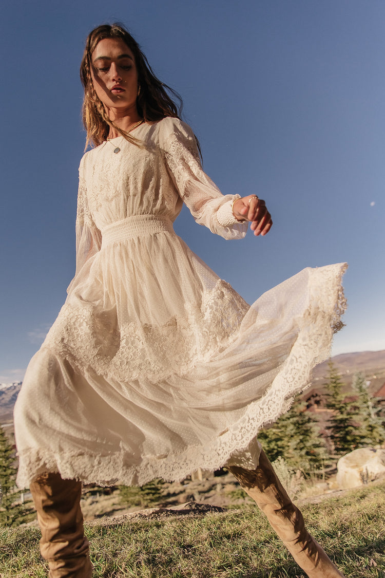Lilith Midi Dress in Ivory - FINAL SALE