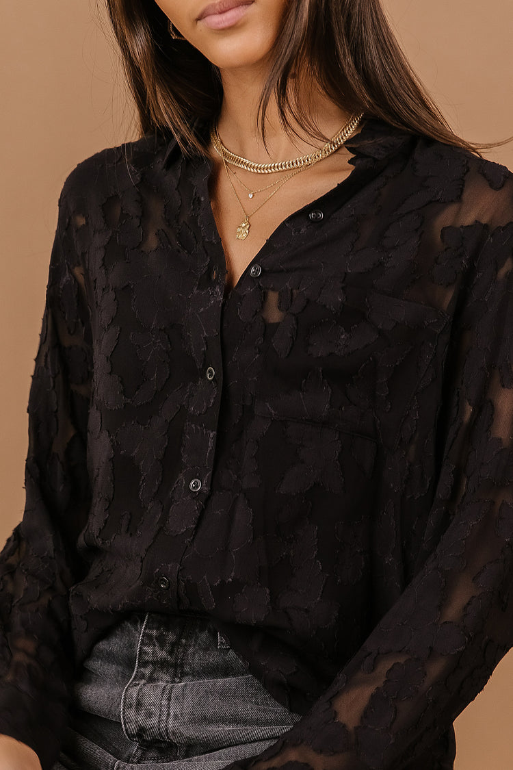 Sloane Button Up in Black