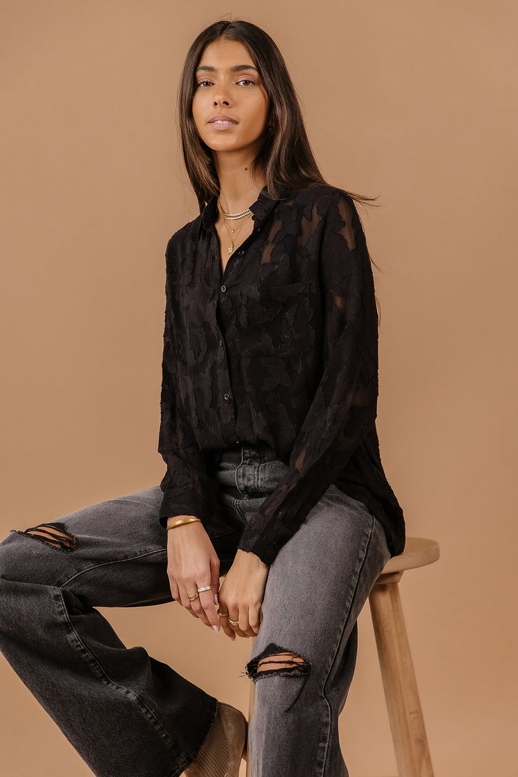Sloane Button Up in Black