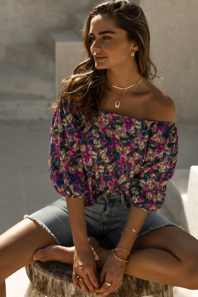 Meredith Floral Blouse - FINAL SALE