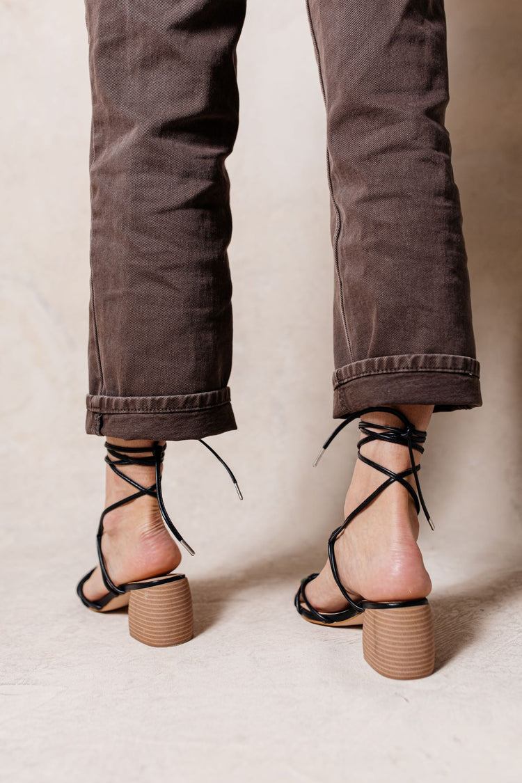 Freya Strappy Sandals in Black - FINAL SALE