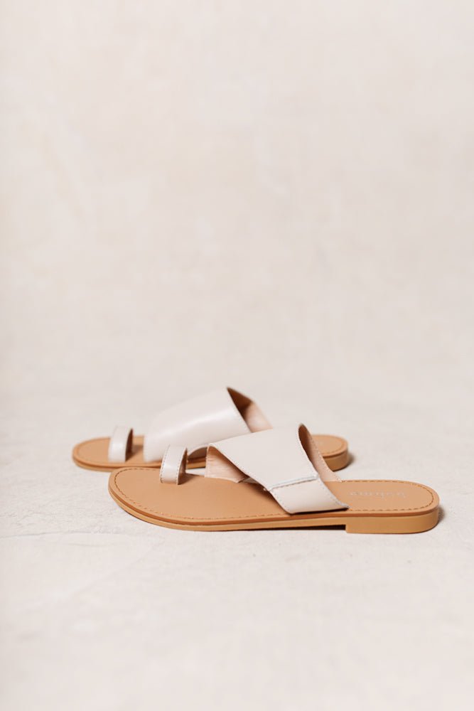 beige vegan leather sandal