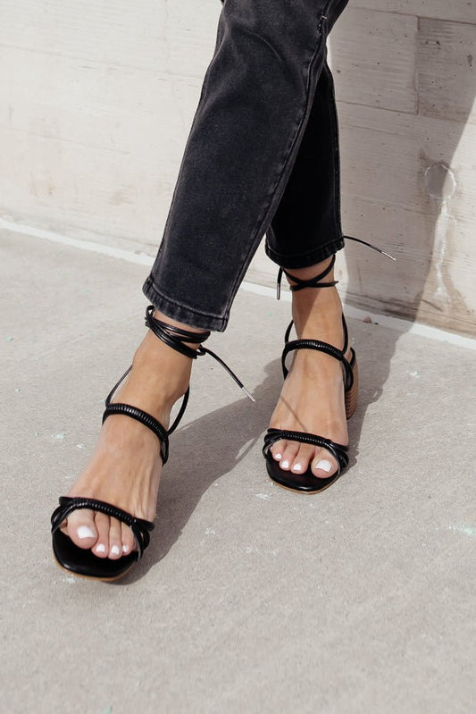 Freya Strappy Sandals in Black - FINAL SALE
