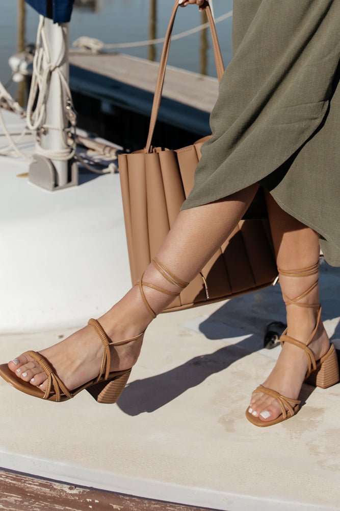 Freya Strappy Sandals in Tan