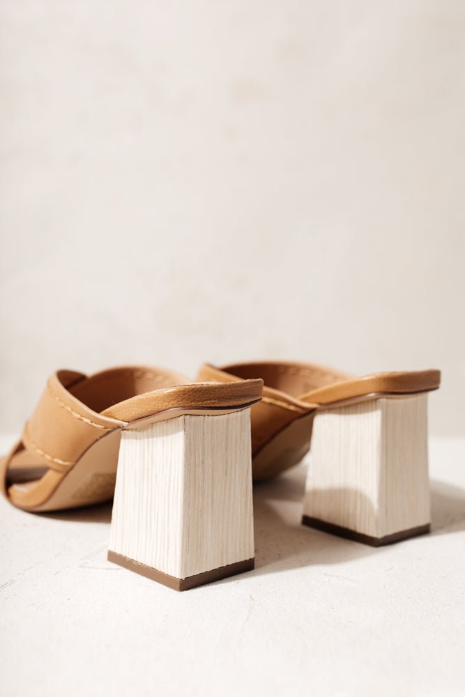 tan sandals with block heel