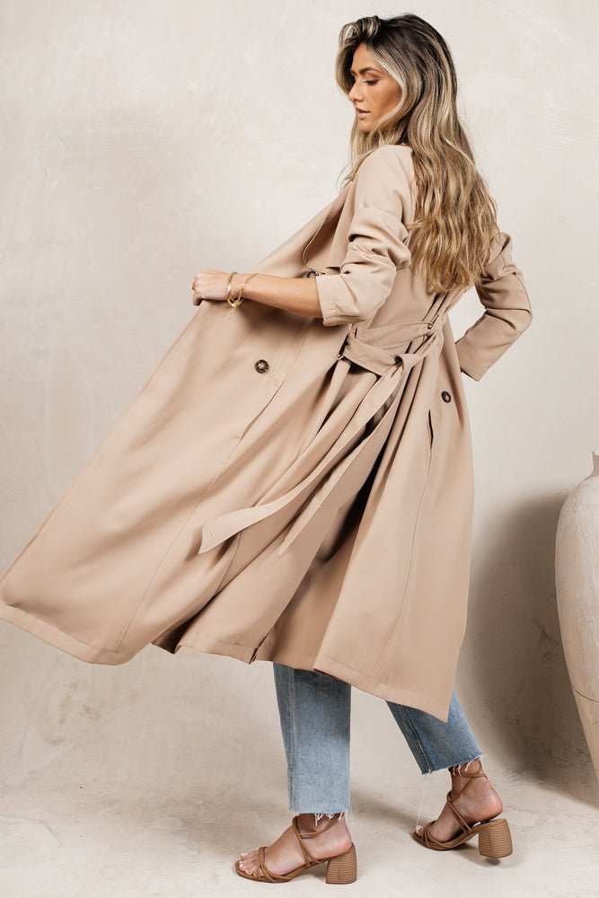 Enola Trench Coat in Natural - FINAL SALE