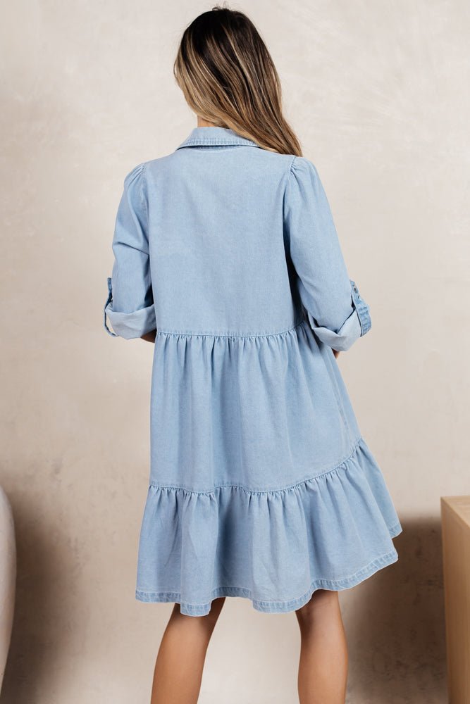 Ashleigh Denim Mini Dress - FINAL SALE