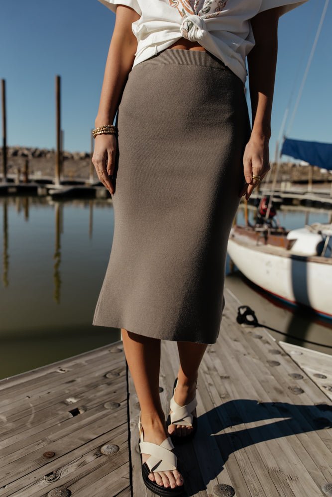 Roisin Midi Skirt in Sage - FINAL SALE