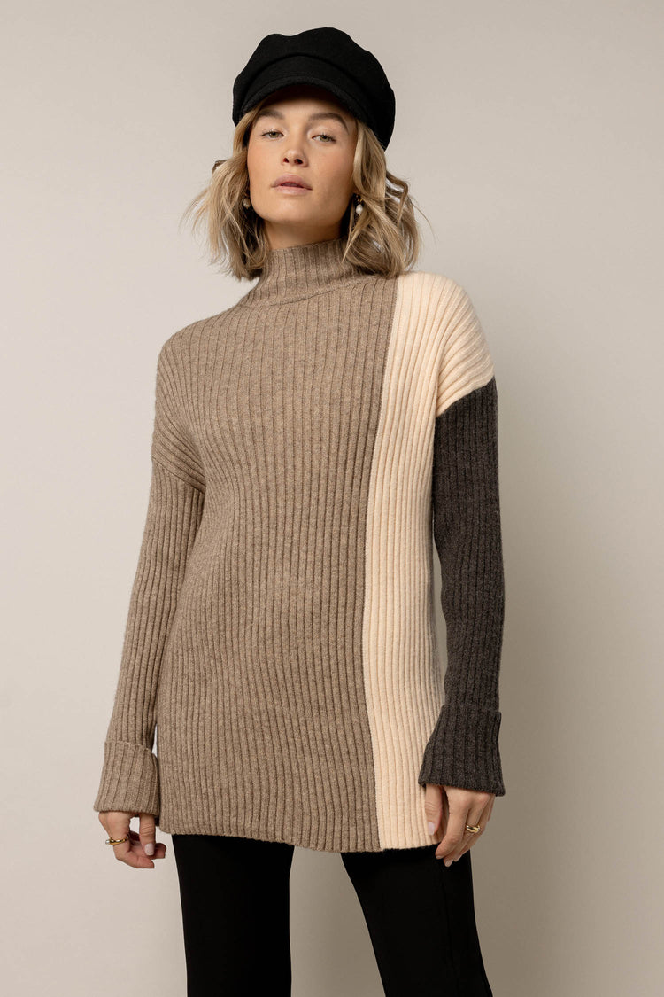 long sleeve sweater with relaxed fit