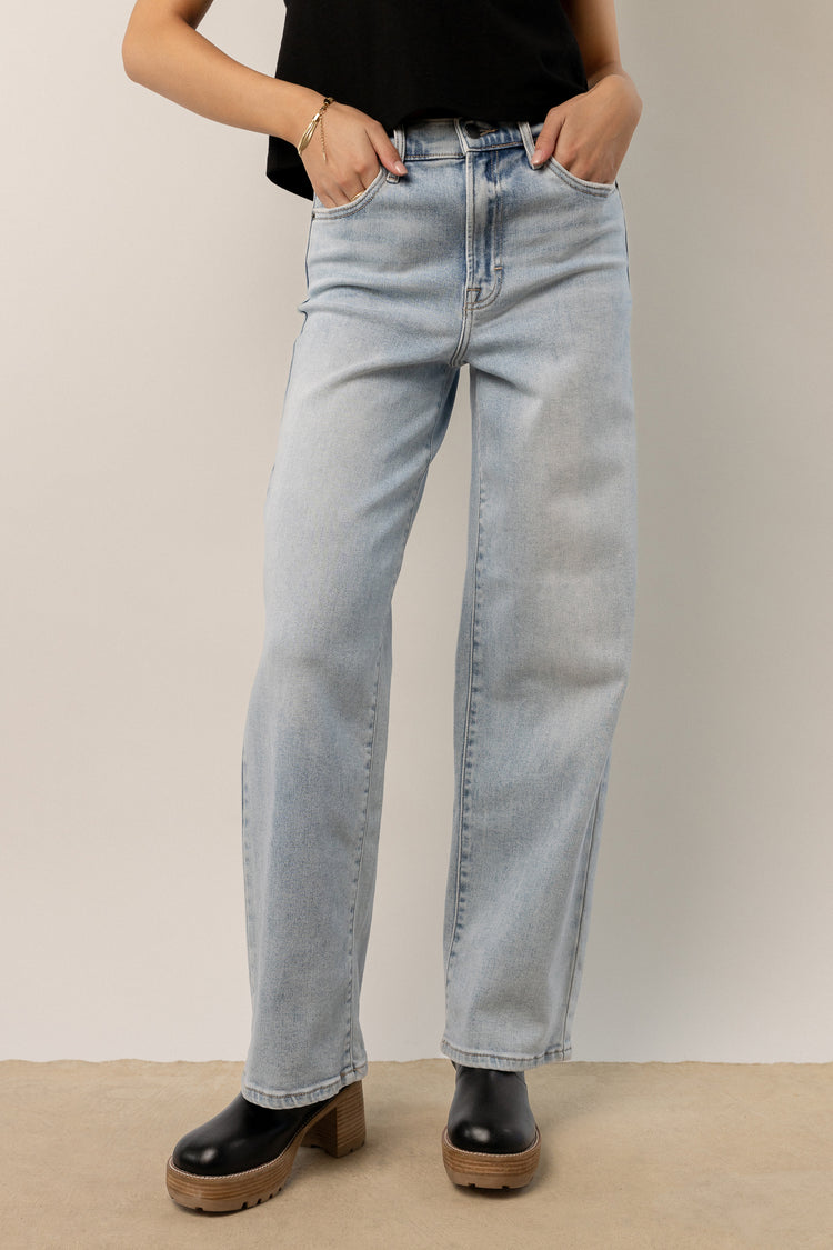 light wash jeans with no distressing