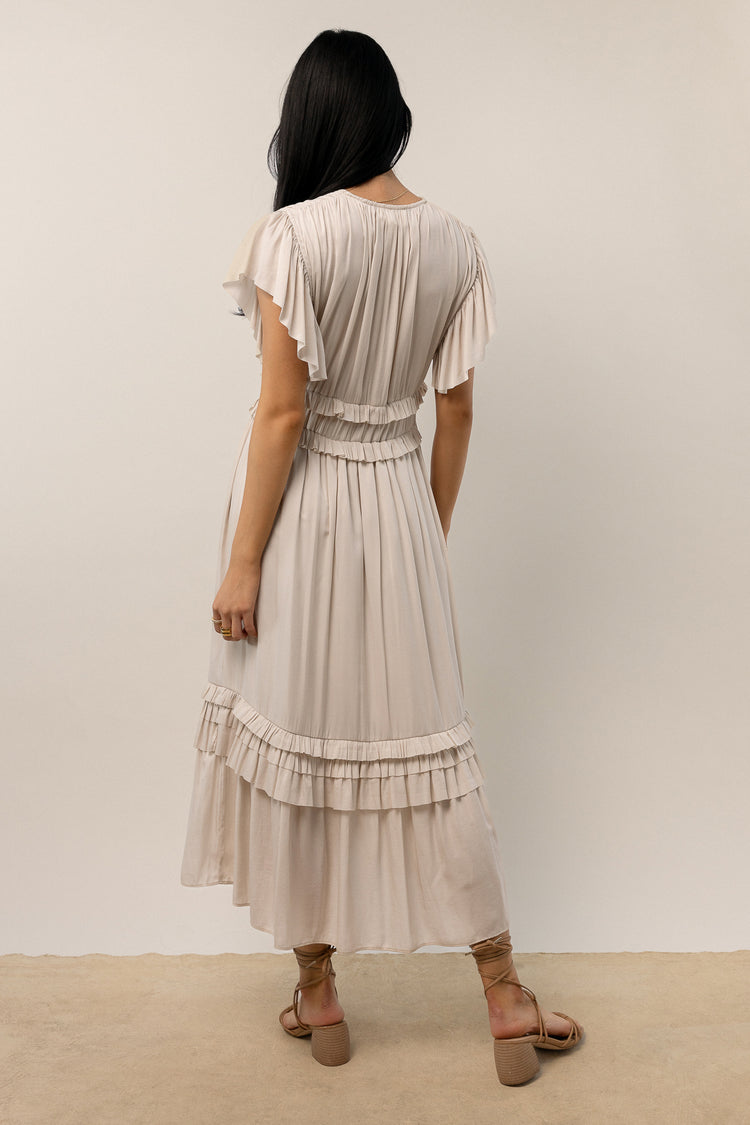 Willa Ruffle Dress in Ivory