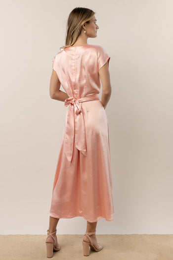 Rosalind Midi Dress in Pink - FINAL SALE