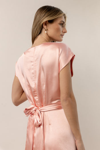 Rosalind Midi Dress in Pink - FINAL SALE
