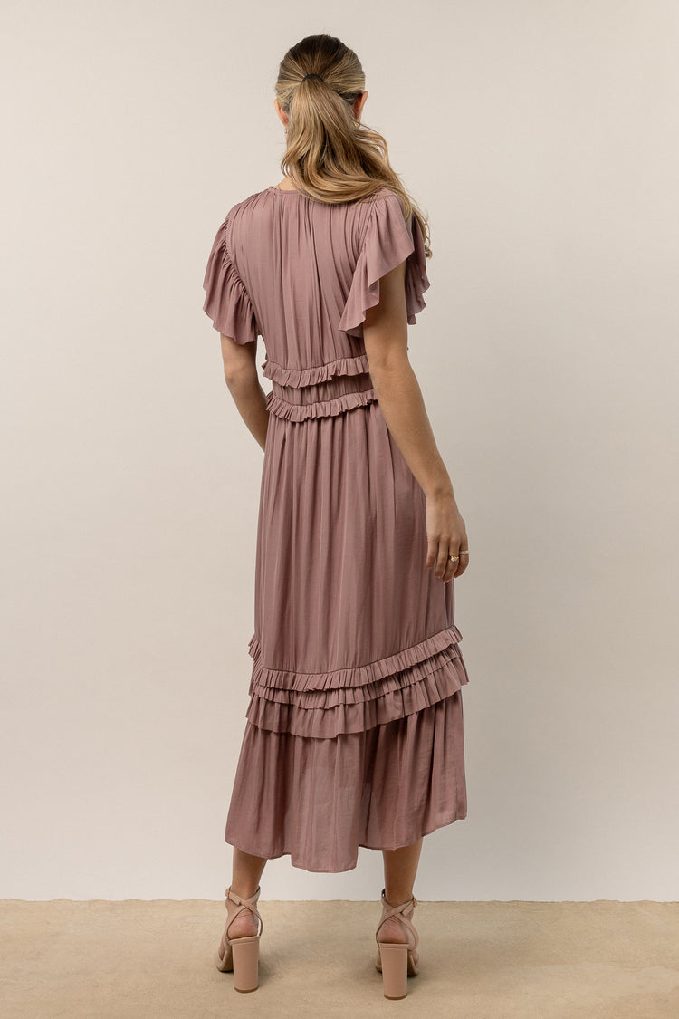midi dress with cinched waist