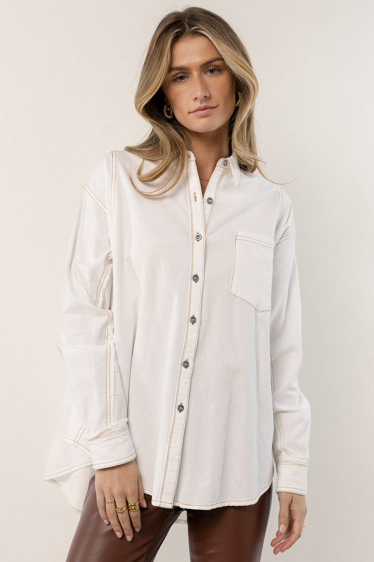 white button up blouse with collar