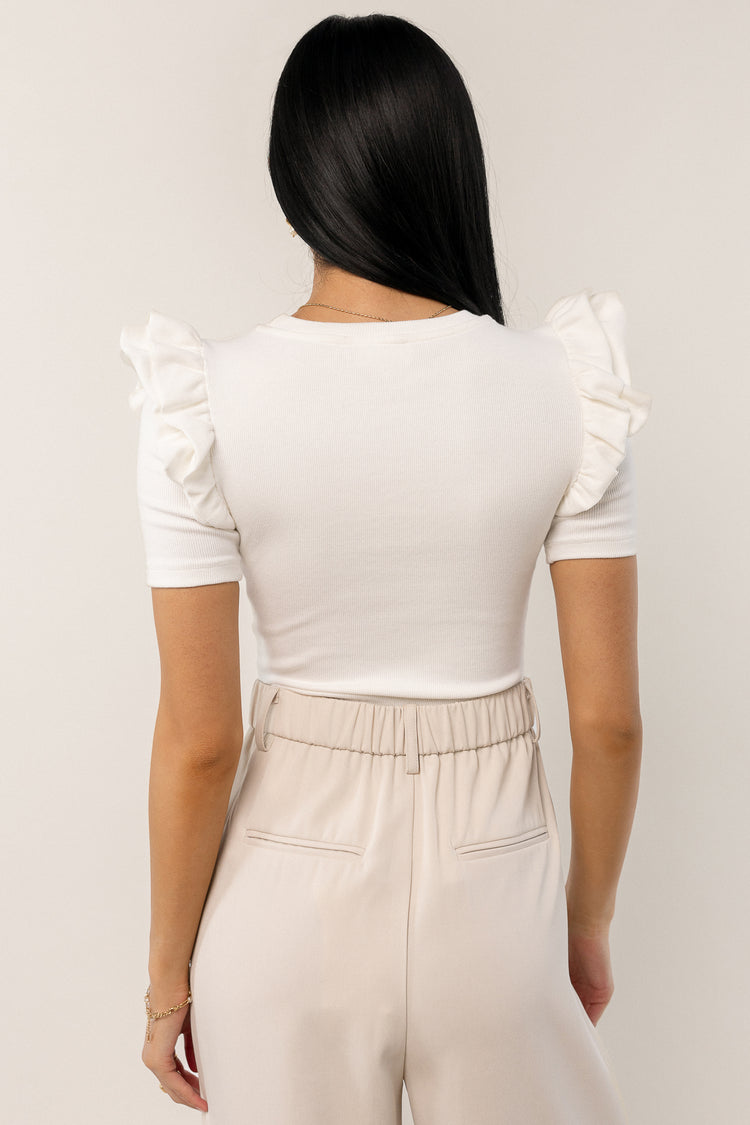 white short sleeve bodysuit 