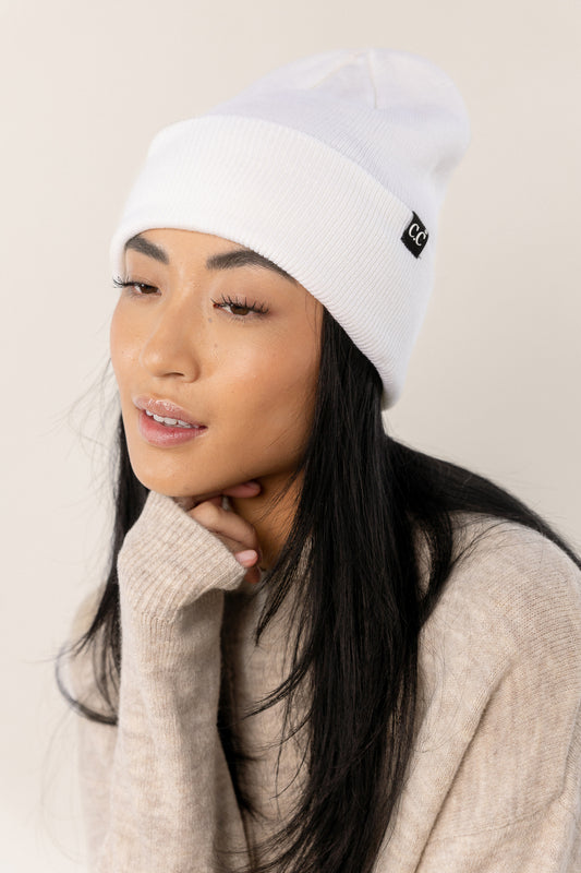 beanie in white color