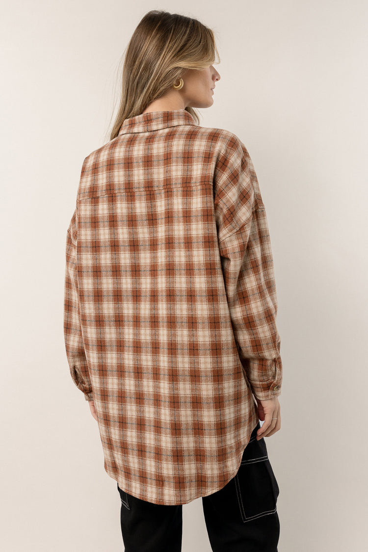 loose fitted flannel jacket