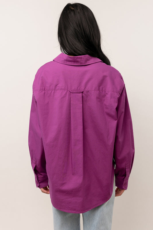 oversized purple long sleeve shirt
