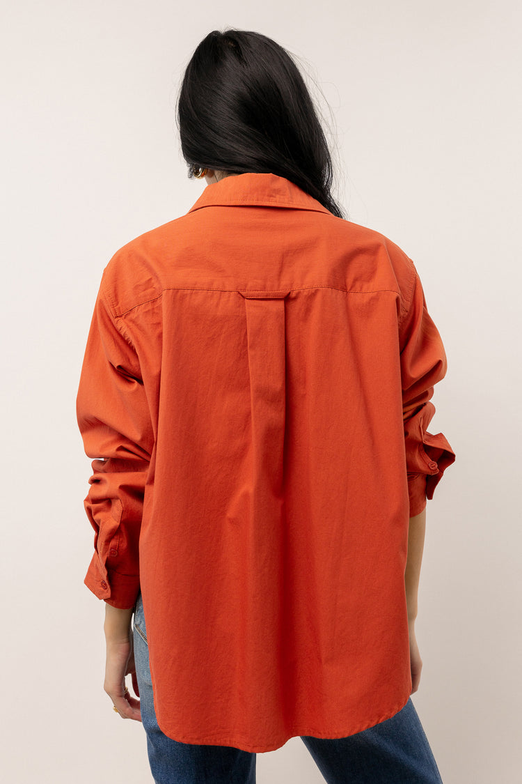 Kathryn Button Up Shirt in Tomato Red - FINAL SALE | böhme
