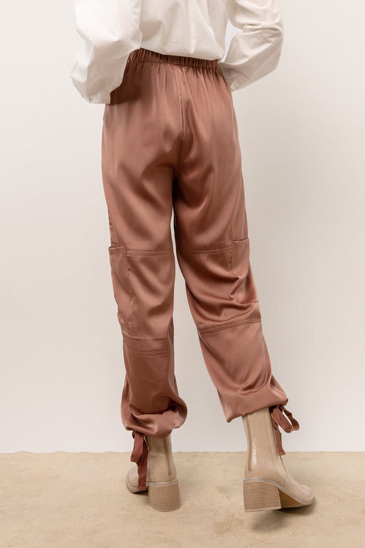 Liora Cargo Trousers in Tan - FINAL SALE