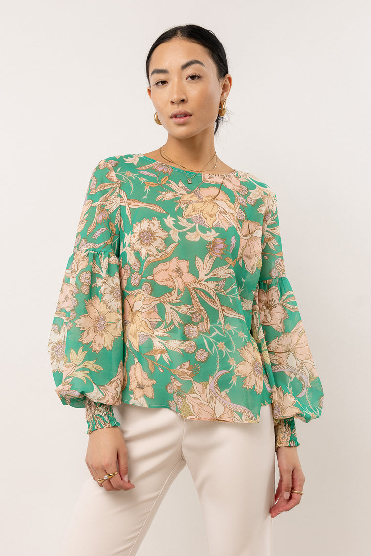 loose fit blouse with floral print