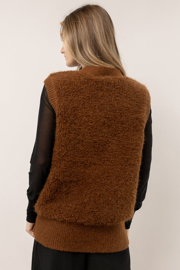 fuzzy oversized sweater vest