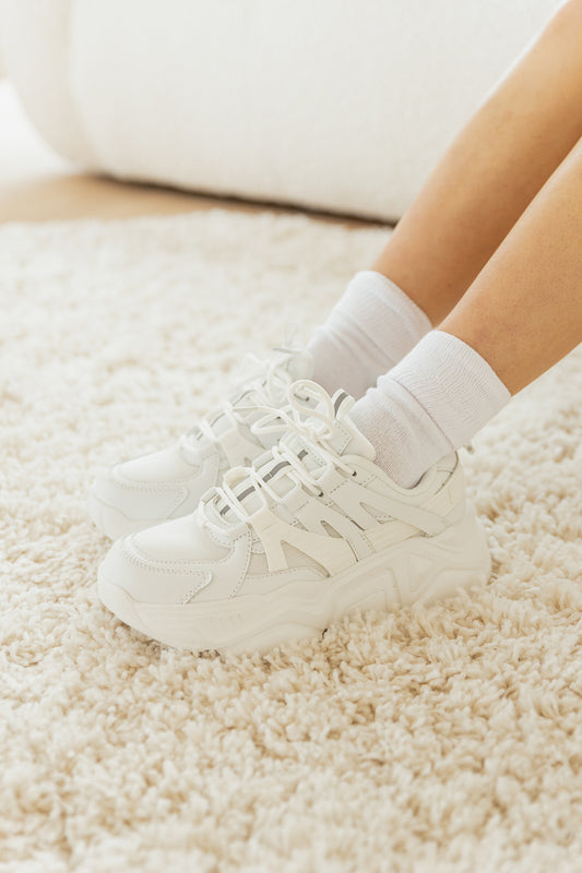 plain white sneakers with white socks