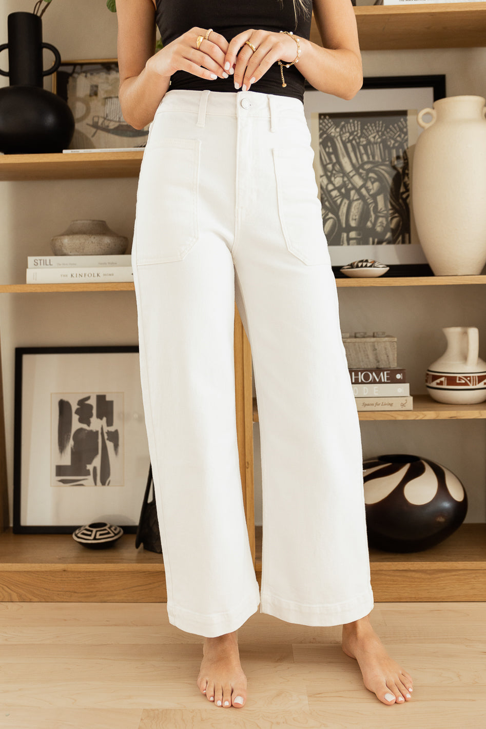 Leila Wide Leg Jeans in White - FINAL SALE | böhme