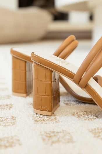 3" heel height in brown 