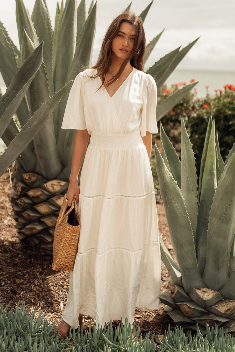 Luisa Tiered Maxi Dress in Ivory - FINAL SALE