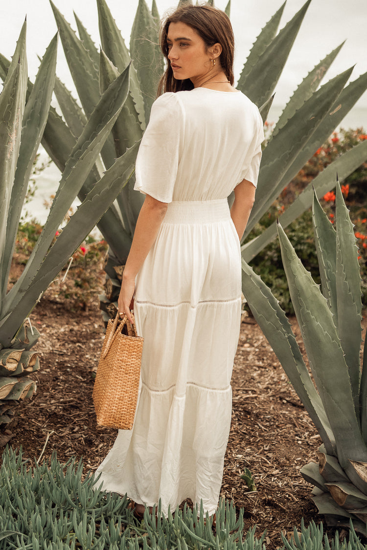 Luisa Tiered Maxi Dress in Ivory - FINAL SALE