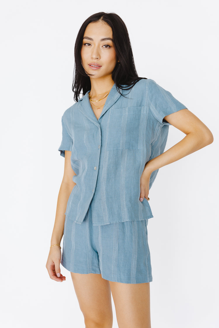 Maddox Button Up in Blue - FINAL SALE