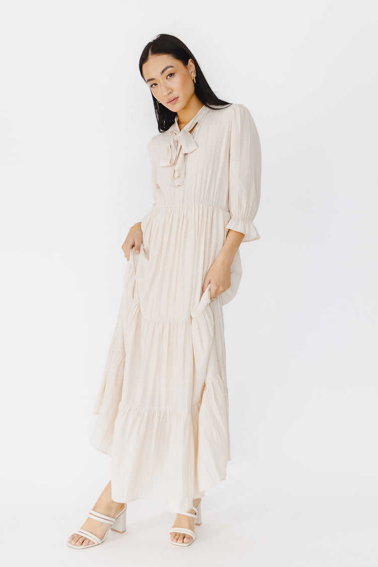 Merritt Maxi Dress in Cream - FINAL SALE