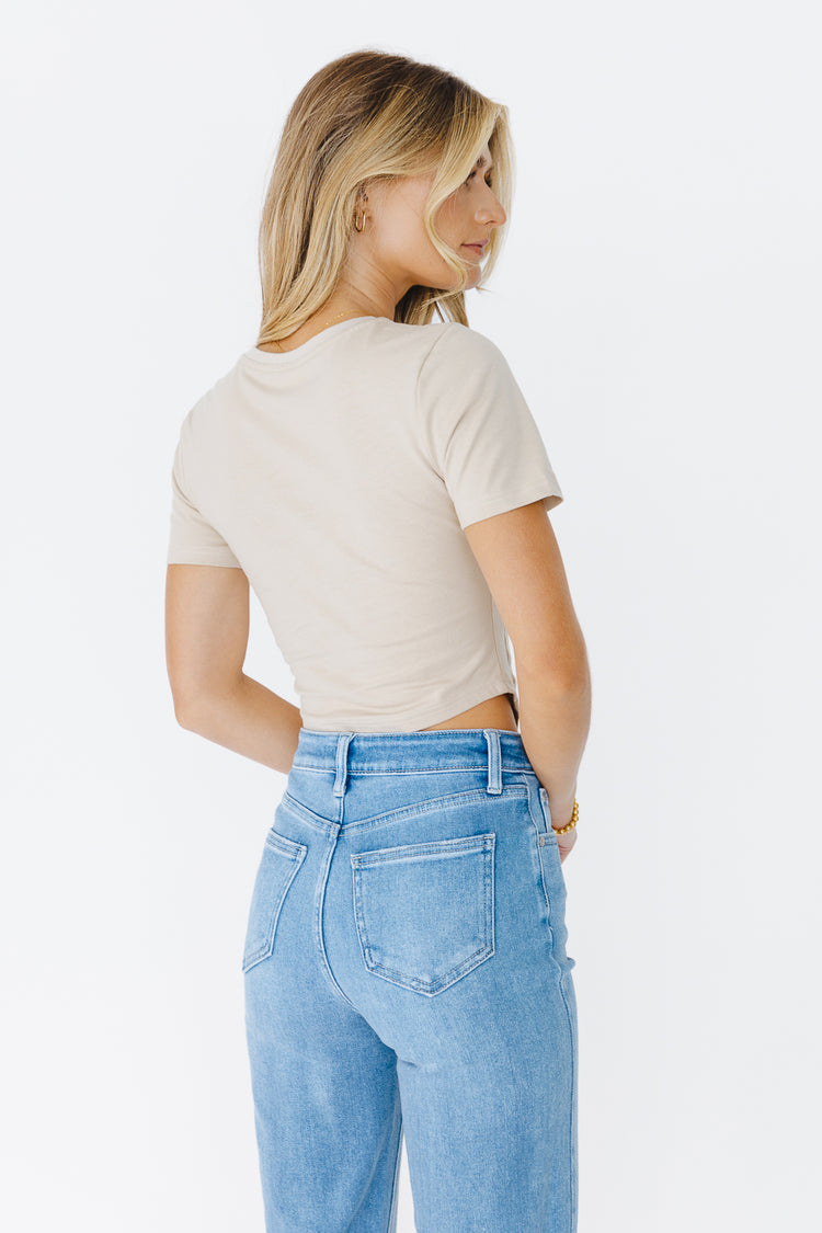 Robin Crop Top in Taupe - FINAL SALE