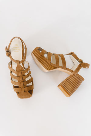 Hailee Platform Heels in Brown - FINAL SALE