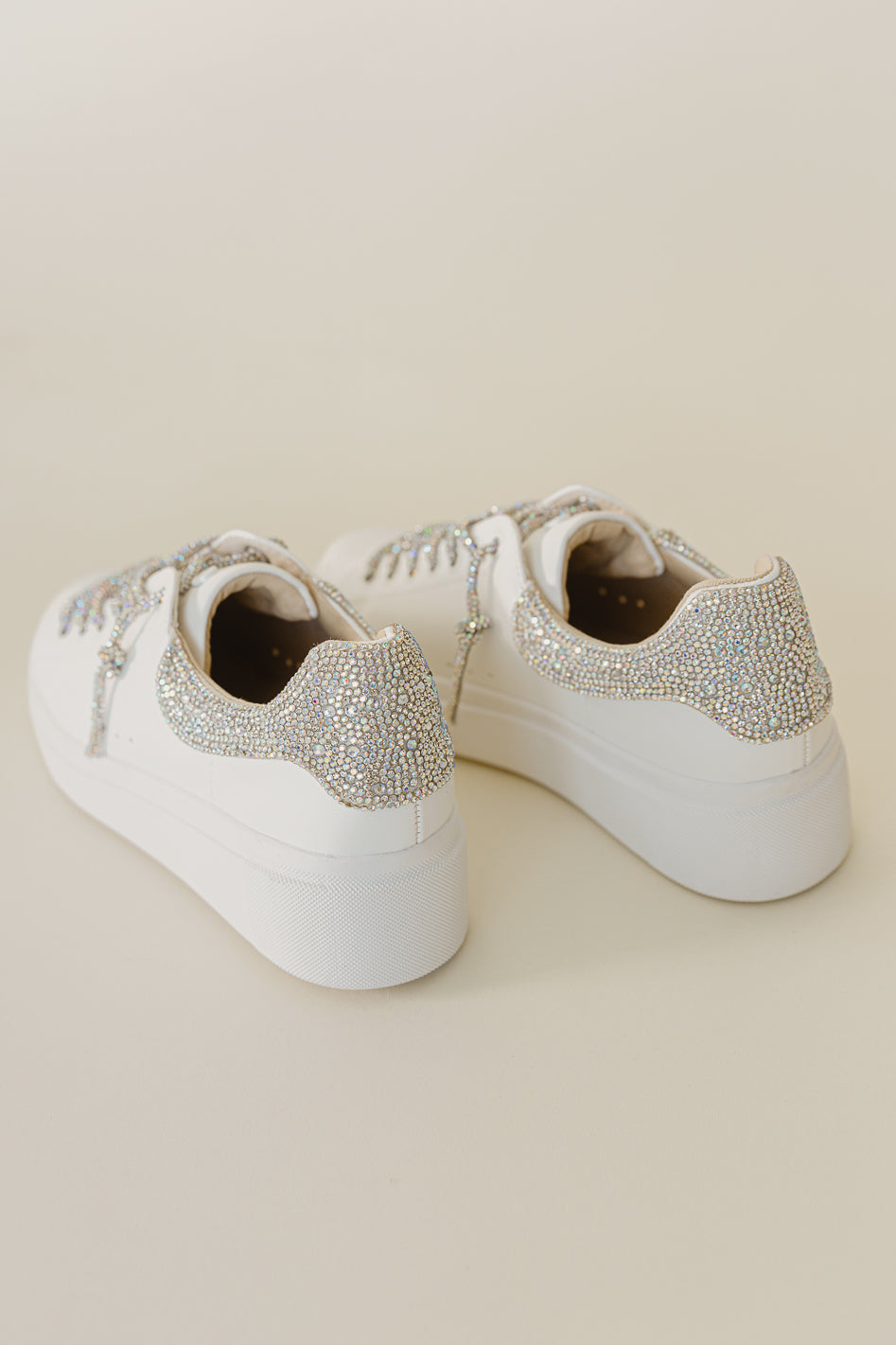 Evalia Iridescent Rhinestone Sneakers