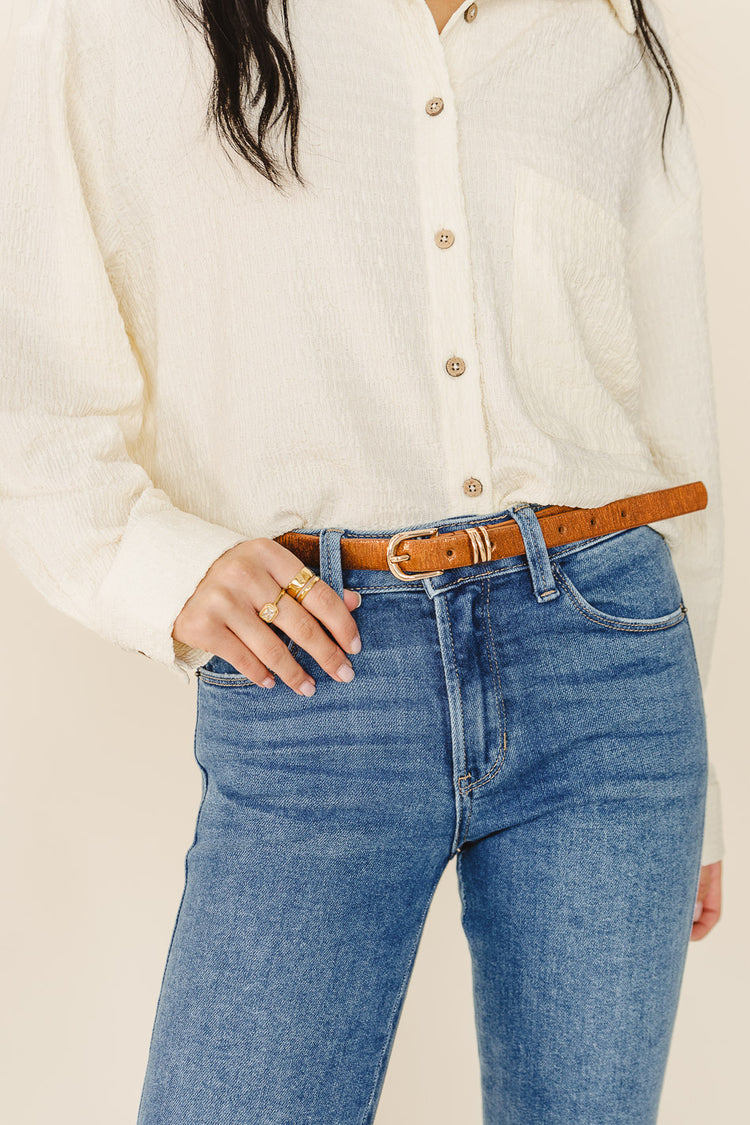 Diana Leather Belt in Brown - FINAL SALE