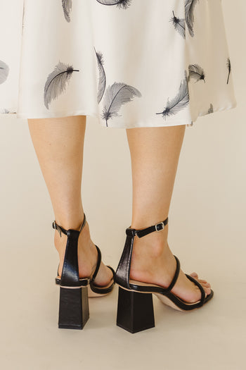 2.5" heel height heels in black 