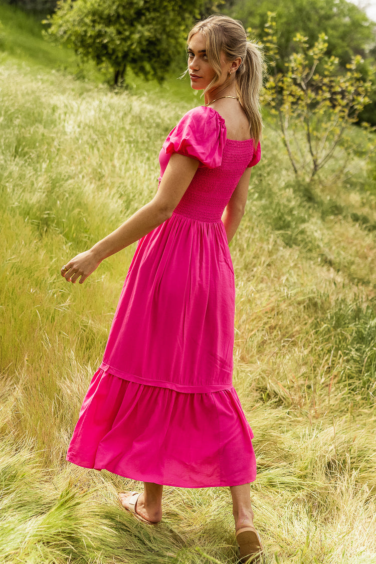 Malia Midi Dress in Pink - FINAL SALE