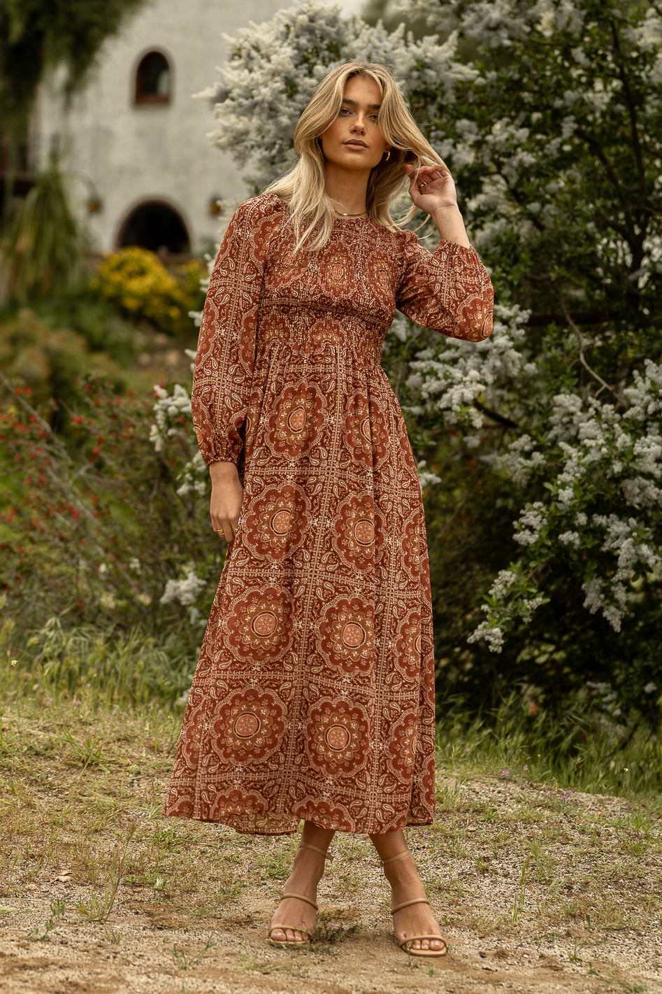 Boho maxi dress clearance sale