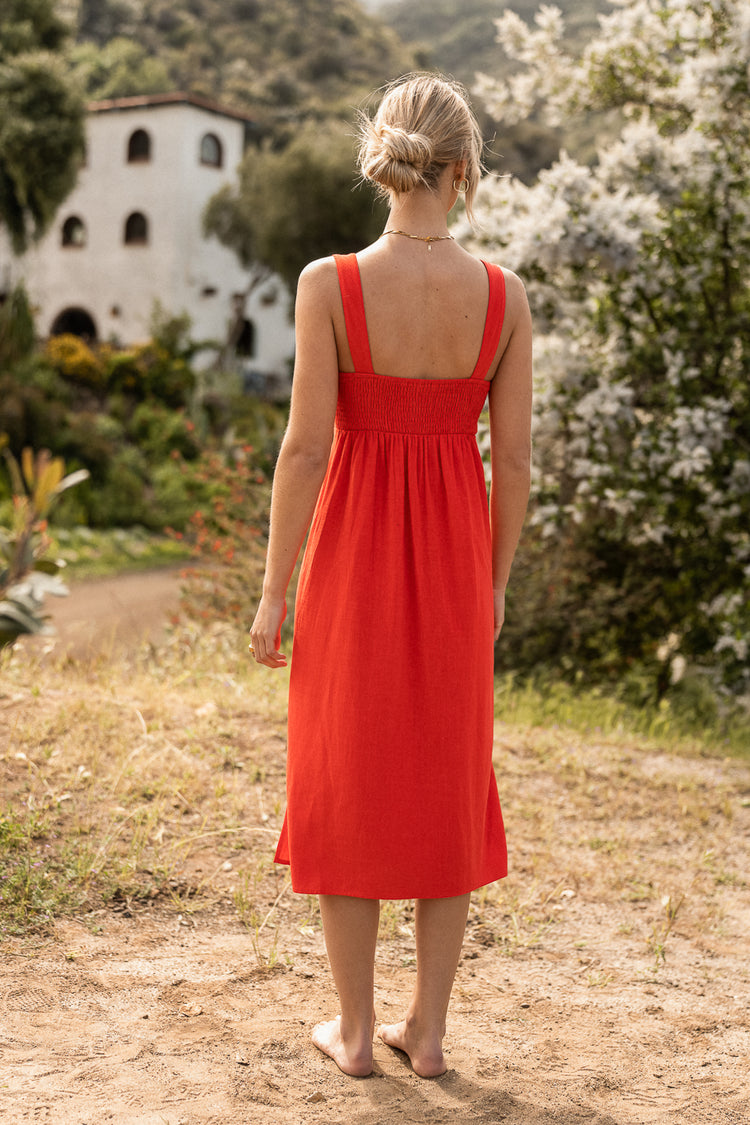 Casen Midi Dress in Red - FINAL SALE